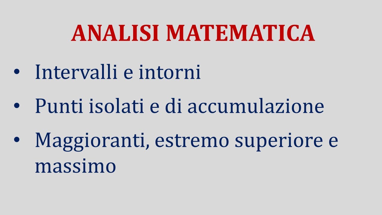Le Basi dell’Analisi Matematica: tutto quello che devi sapere per ...
